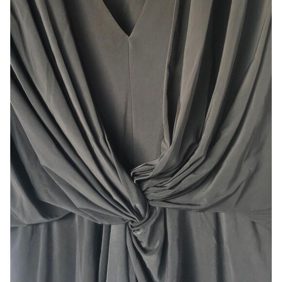 MISA LOS ANGELES OLIVE GREEN WRAP MAXI DRESS | SILKY DRAPE | SIZE S – NWT - Picture 3 of 4